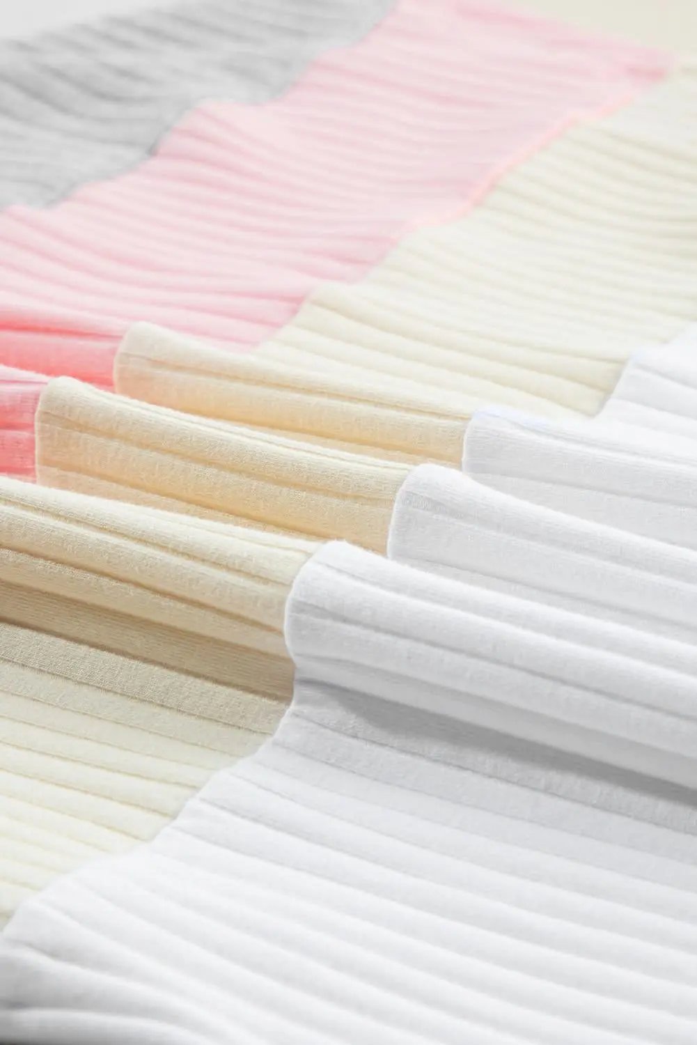 White Ribbed Color Block Patchwork T-shirt - Love Salve